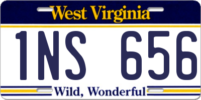 WV license plate 1NS656