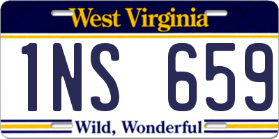 WV license plate 1NS659