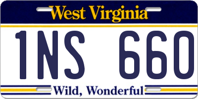 WV license plate 1NS660