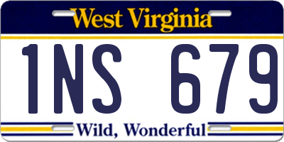 WV license plate 1NS679