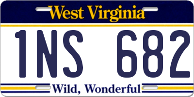WV license plate 1NS682
