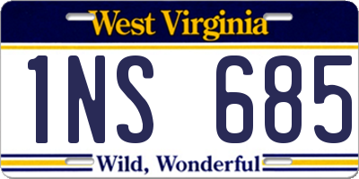 WV license plate 1NS685