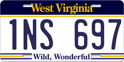 WV license plate 1NS697