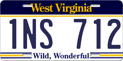 WV license plate 1NS712