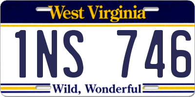WV license plate 1NS746