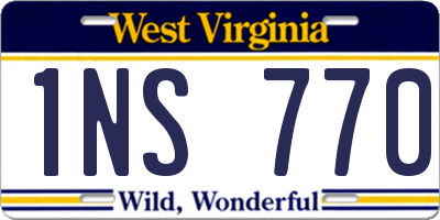 WV license plate 1NS770