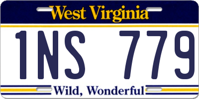 WV license plate 1NS779