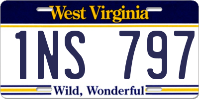 WV license plate 1NS797
