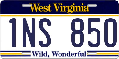 WV license plate 1NS850