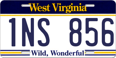 WV license plate 1NS856