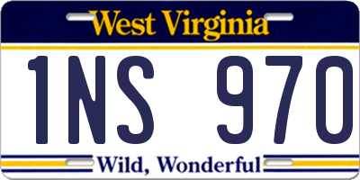 WV license plate 1NS970
