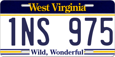 WV license plate 1NS975