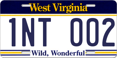 WV license plate 1NT002