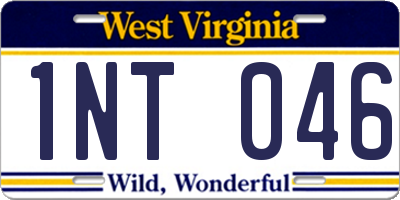 WV license plate 1NT046