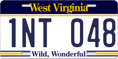WV license plate 1NT048