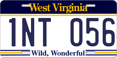 WV license plate 1NT056