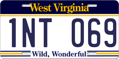 WV license plate 1NT069