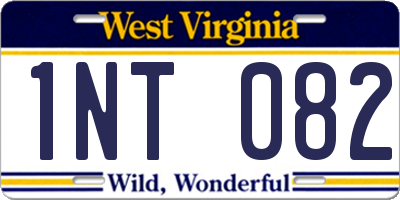 WV license plate 1NT082