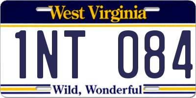 WV license plate 1NT084