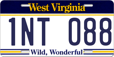 WV license plate 1NT088