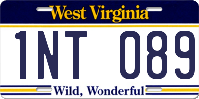 WV license plate 1NT089