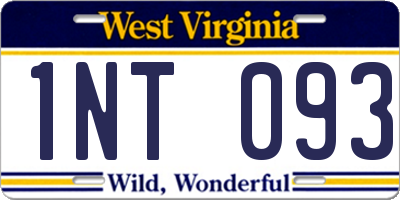 WV license plate 1NT093
