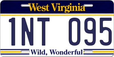 WV license plate 1NT095