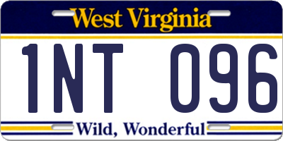 WV license plate 1NT096
