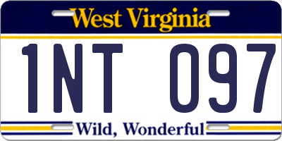 WV license plate 1NT097