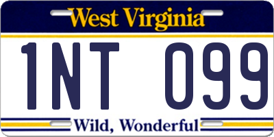 WV license plate 1NT099