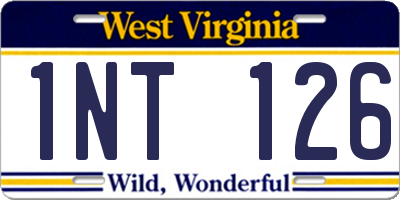 WV license plate 1NT126