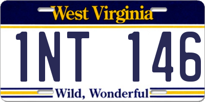WV license plate 1NT146