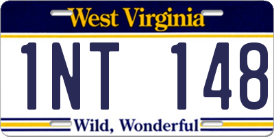 WV license plate 1NT148