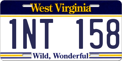 WV license plate 1NT158
