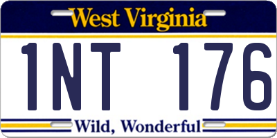 WV license plate 1NT176