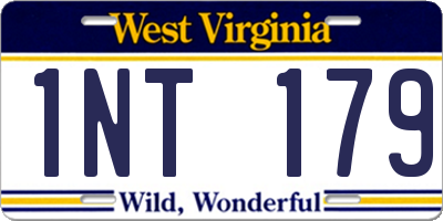 WV license plate 1NT179