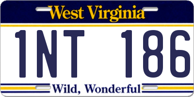 WV license plate 1NT186