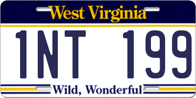 WV license plate 1NT199