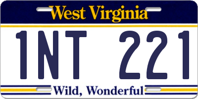 WV license plate 1NT221