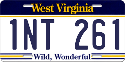 WV license plate 1NT261