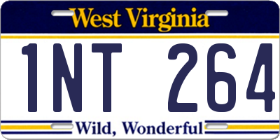 WV license plate 1NT264