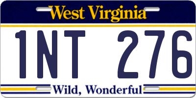 WV license plate 1NT276