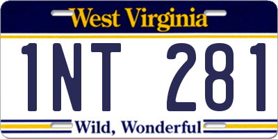 WV license plate 1NT281
