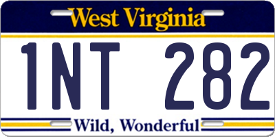 WV license plate 1NT282