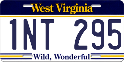 WV license plate 1NT295