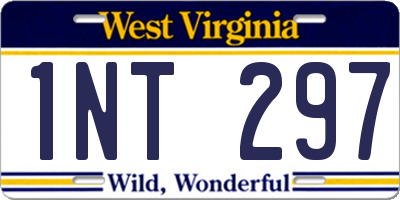 WV license plate 1NT297