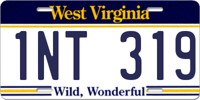 WV license plate 1NT319