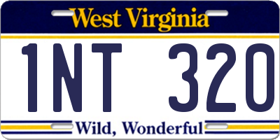 WV license plate 1NT320
