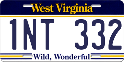 WV license plate 1NT332