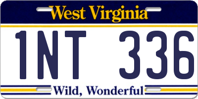 WV license plate 1NT336
